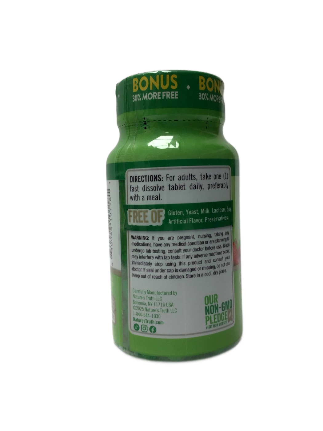 Nature's Truth Ultra Biotin 5,000 mcg Tablets - Natural Berry Flavor - 78 Ct