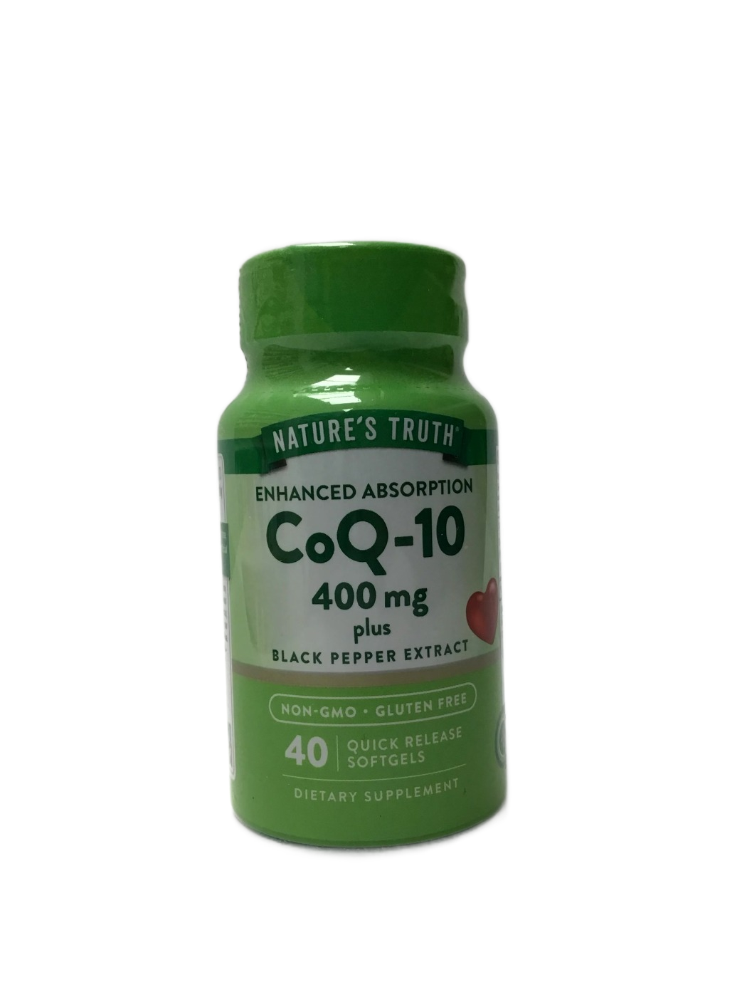 Nature's Truth CoQ-10 plus black pepper extract - 400 mg - 40 Quick Release Softgels