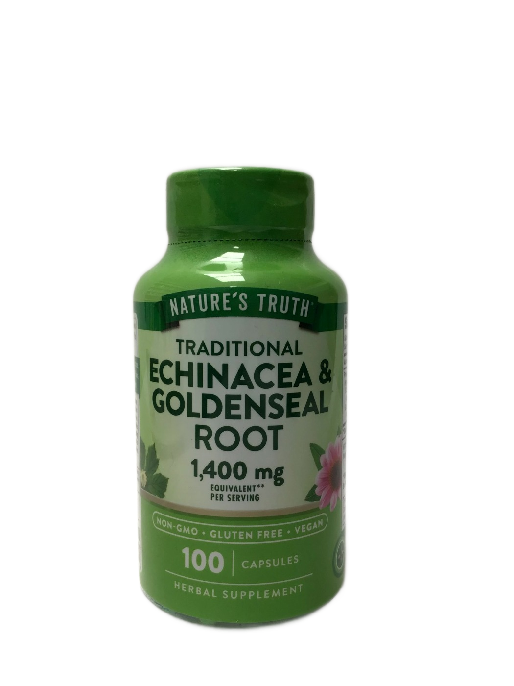 Nature's Truth Echinacea & Goldenseal Root - 100 Capsules