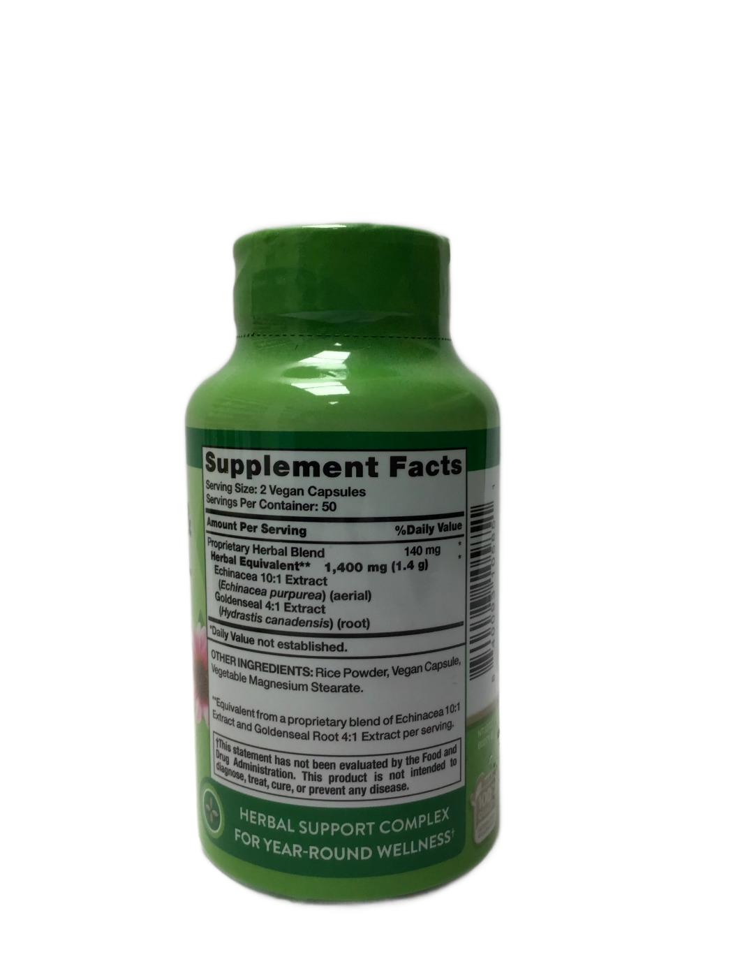 Nature's Truth Echinacea & Goldenseal Root - 100 Capsules