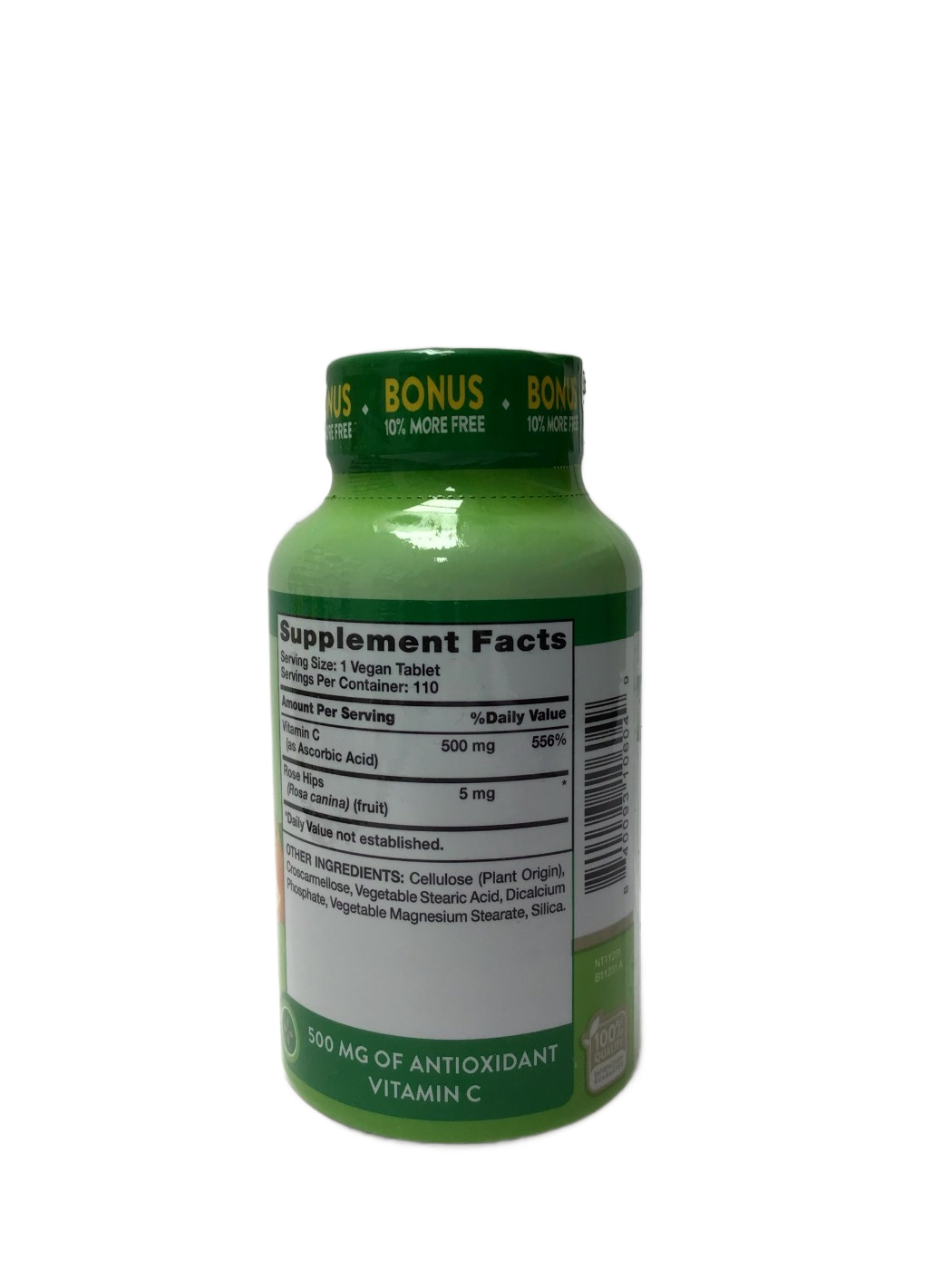 Nature's Truth - Vitamin C 500 mg plus Wild Rose Hips Tablets - 110 Ct