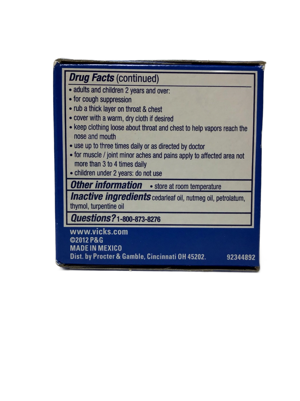 Vicks VapoRub Ointment - 1.76 OZ