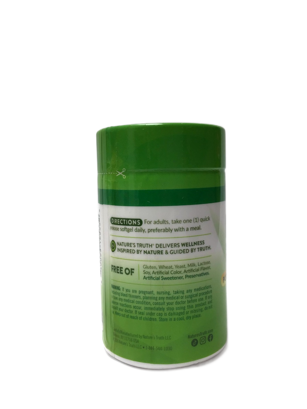 Nature's Truth K-2 + MK-7 800 mcg plus D3 5000 IU - 50 Quick Release Capsules