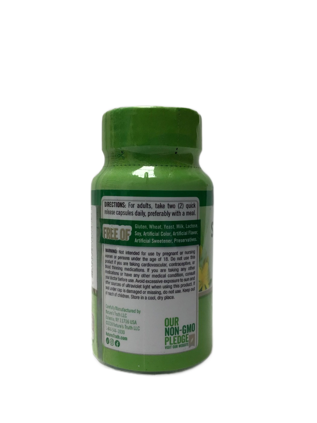 Nature's Truth Standardized St. John's Wort 600 mg - 90 Quick Release Capsules