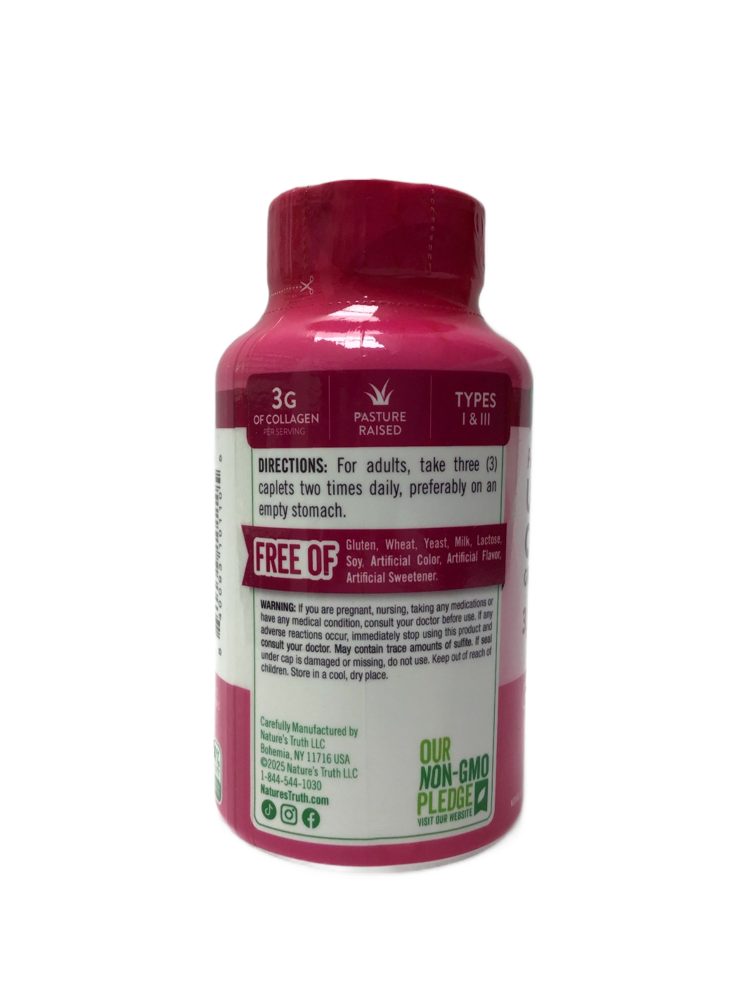 Nature's Truth Hydrolyzed Ultra Collagen +C - 3,000 mg Collagen Type 1 & 3 Plus - 90 Ct