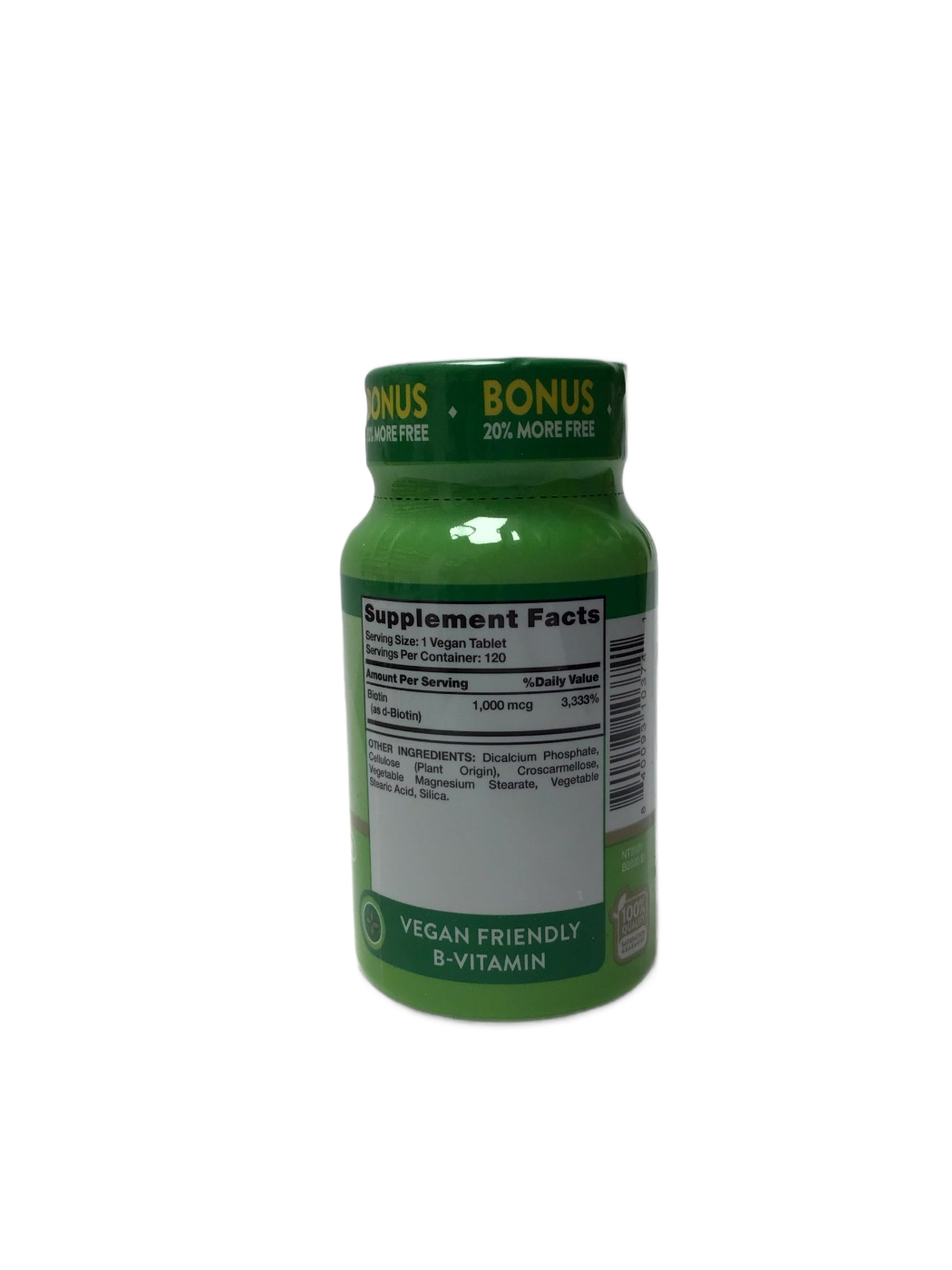 Nature's Truth Vitamin Biotin 1,000 mcg Tablets - 120 Ct