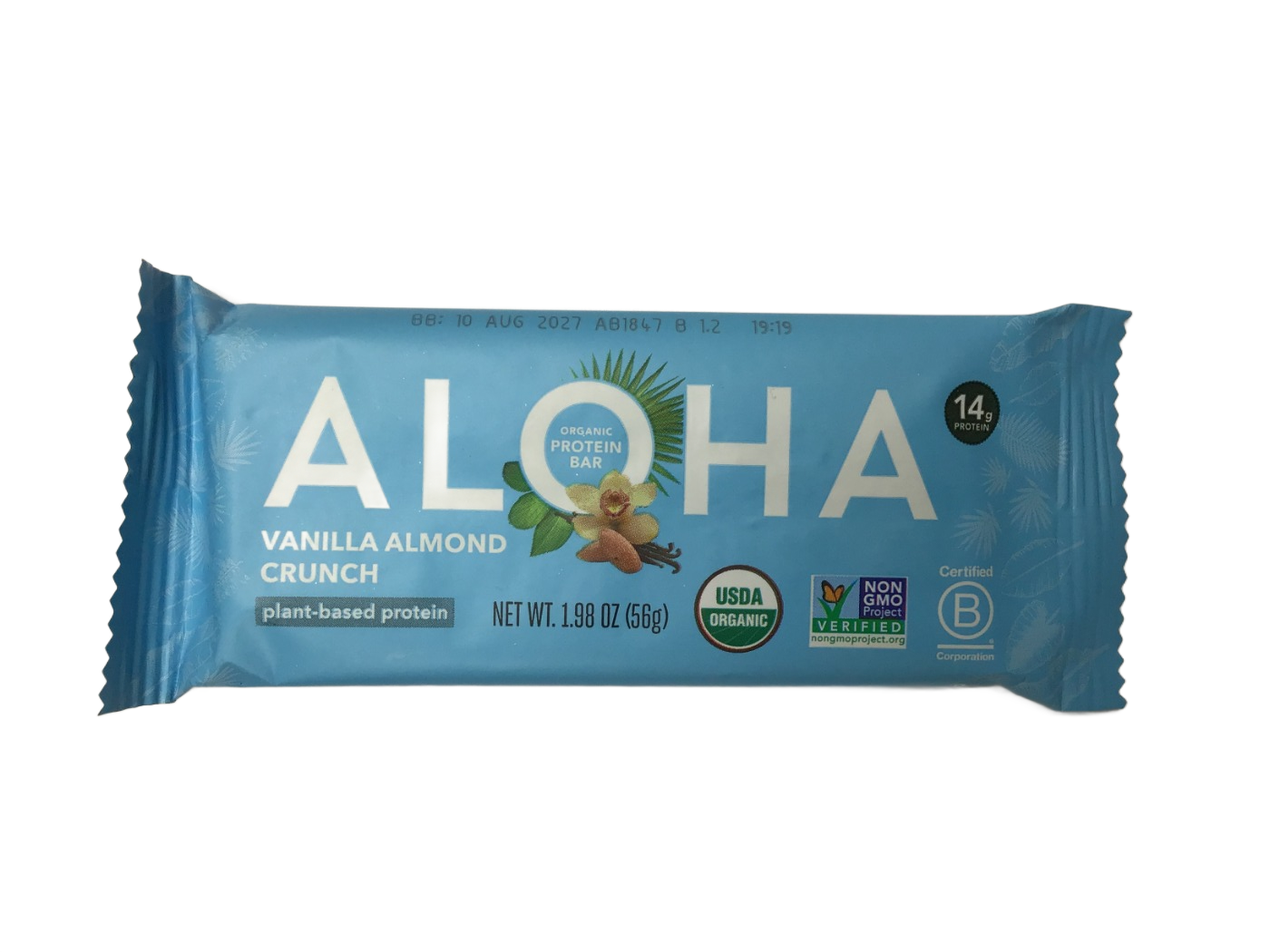 ALOHA ALOHA Vanilla Almond Crunch Organic Protein Bar, 1.98 oz, photo 1