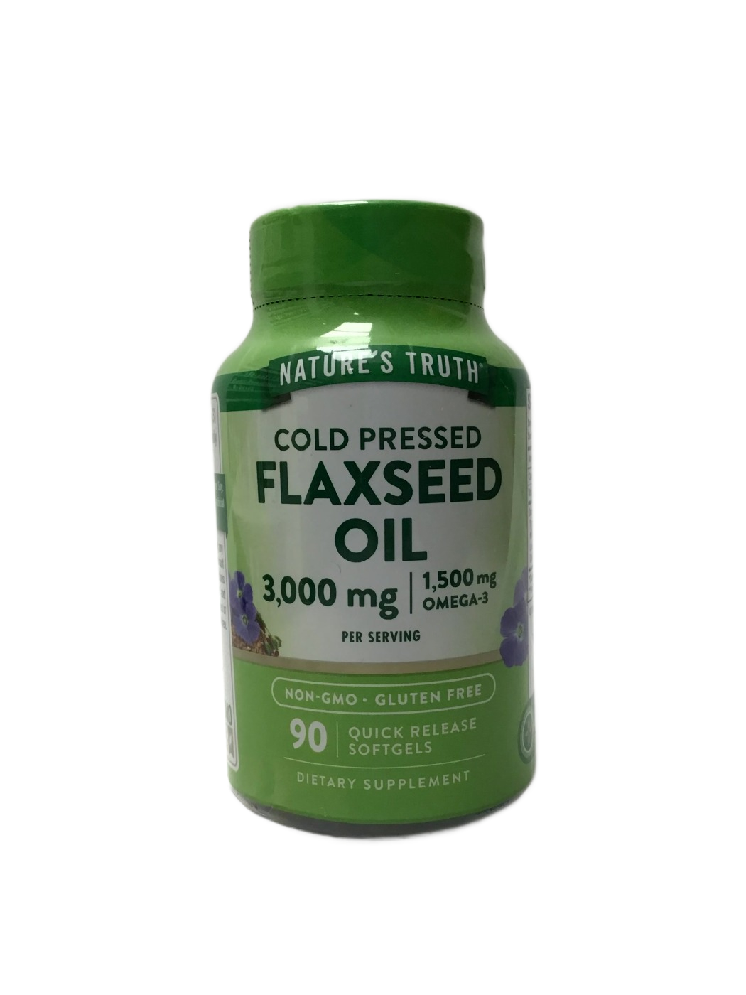 Nature's Truth Cold Pressed Flaxseed Oil 3000 mg - 90 Quick Release Softgels