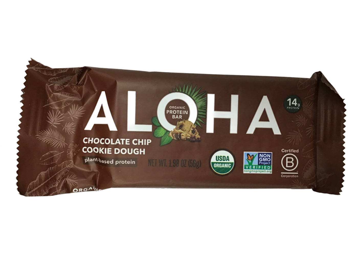 Aloha Aloha Organic Protein Bar Chocolate Chip Cookie Dough, 1.98 oz, photo 1