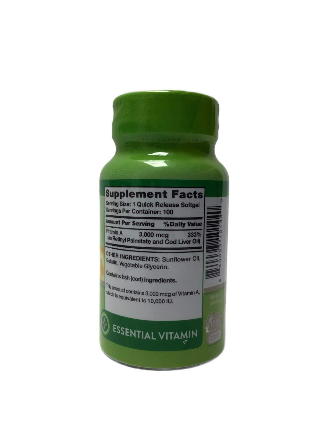 Nature's Truth High Potency - Vitamin A 3000mcg (10,000 IU) Softgels - 100 Ct