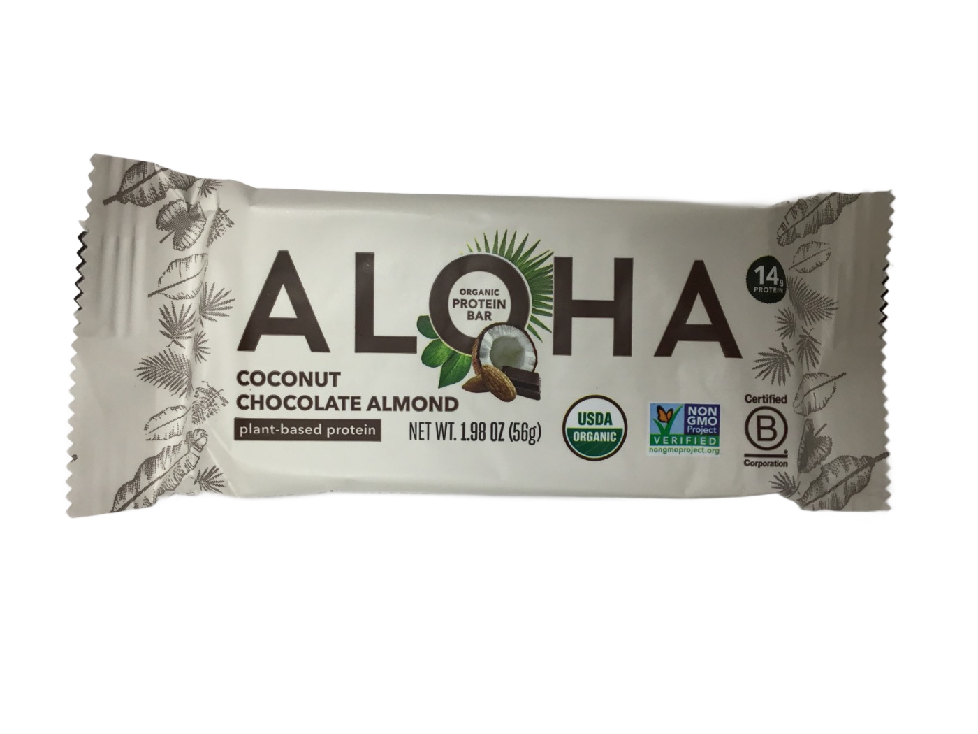 ALOHA ALOHA Organic Protein Bar Coconut Chocolate Almond, 1.98 oz