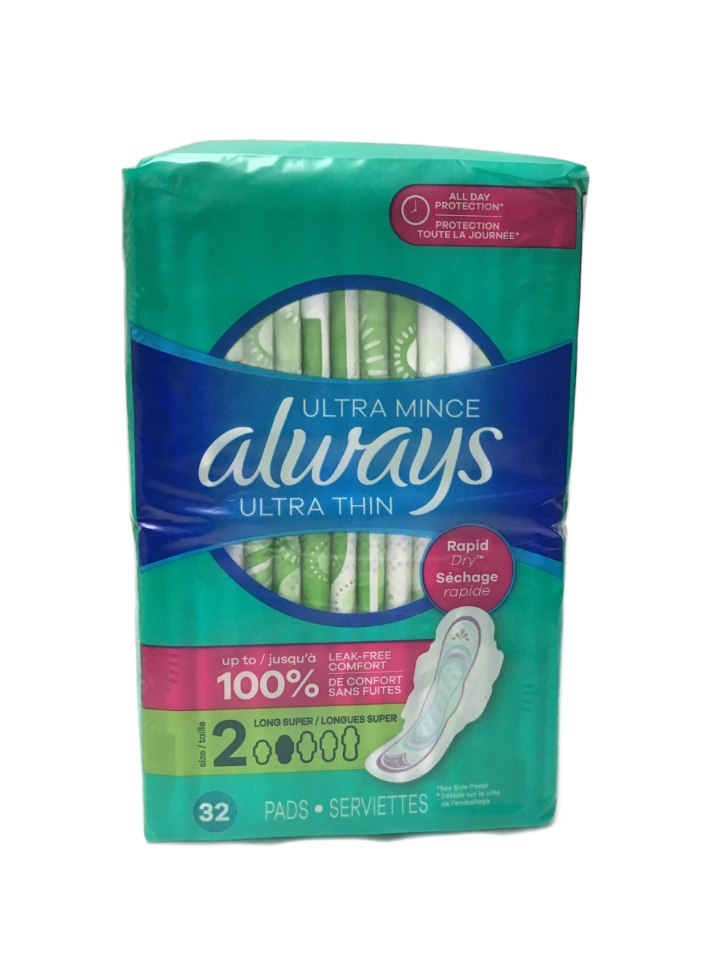 Always Always Ultra Thin Pads Size 2 Long Super, 32 ct, photo 1