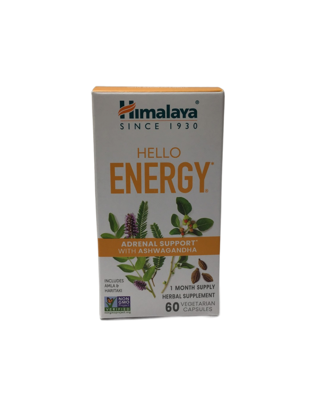 Himalaya Himalaya Hello Energy Adrenal Support with Ashwagandha Vegetarian Capsules, 60 ct, photo 1
