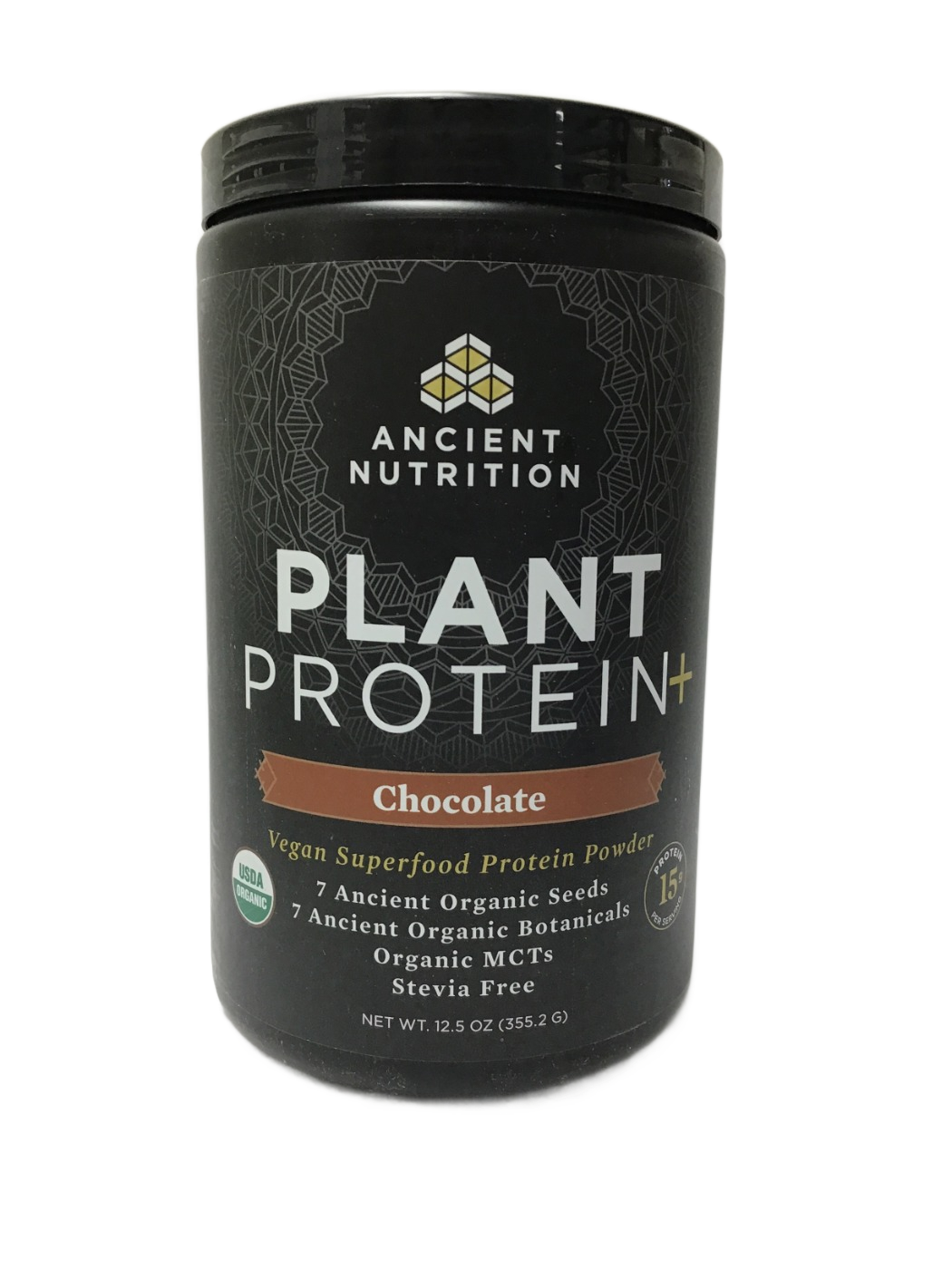 Ancient Nutrition Ancient Nutrition Plant Protein+ Chocolate Vegan Superfood Protein Powder, 12.5 oz, photo 1