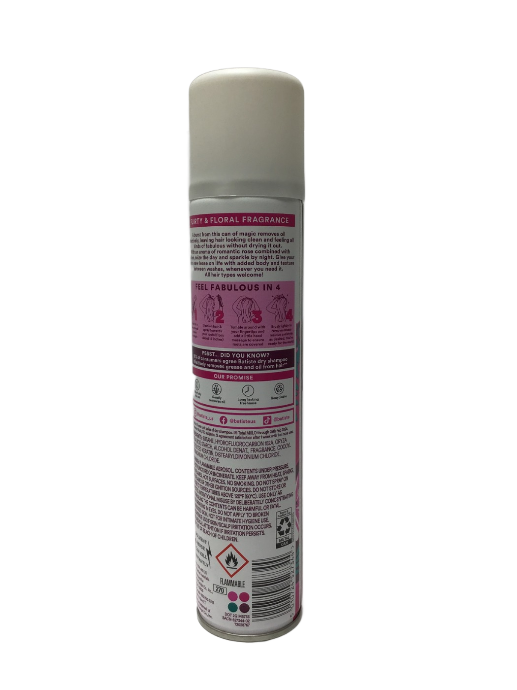 Batiste Batiste Dry Shampoo Blush Flirty Floral, 3.81 oz, photo 2