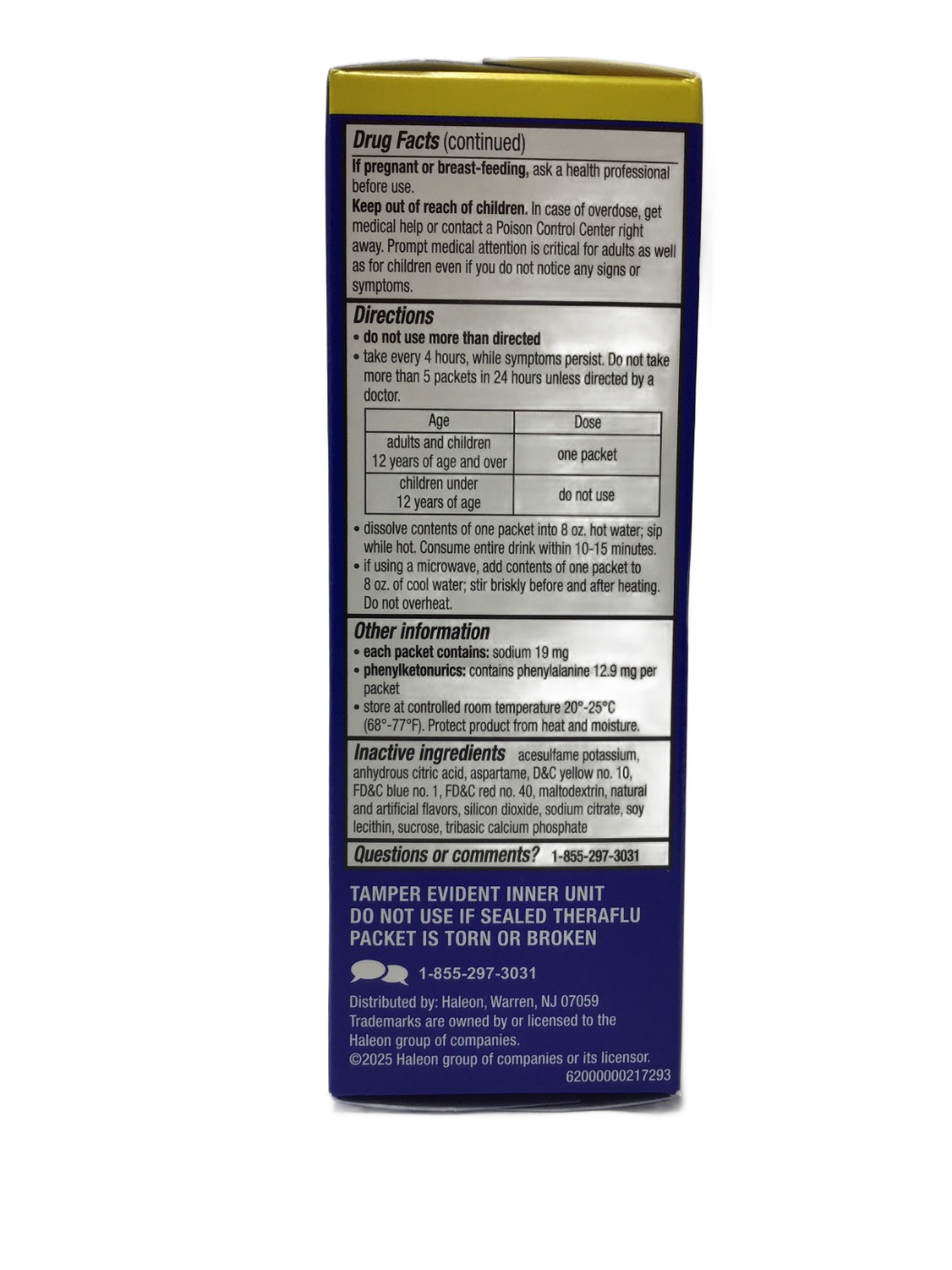 Theraflu Theraflu Severe Cold Relief Nighttime Honey Lemon Flavor, 6 ct, photo 3
