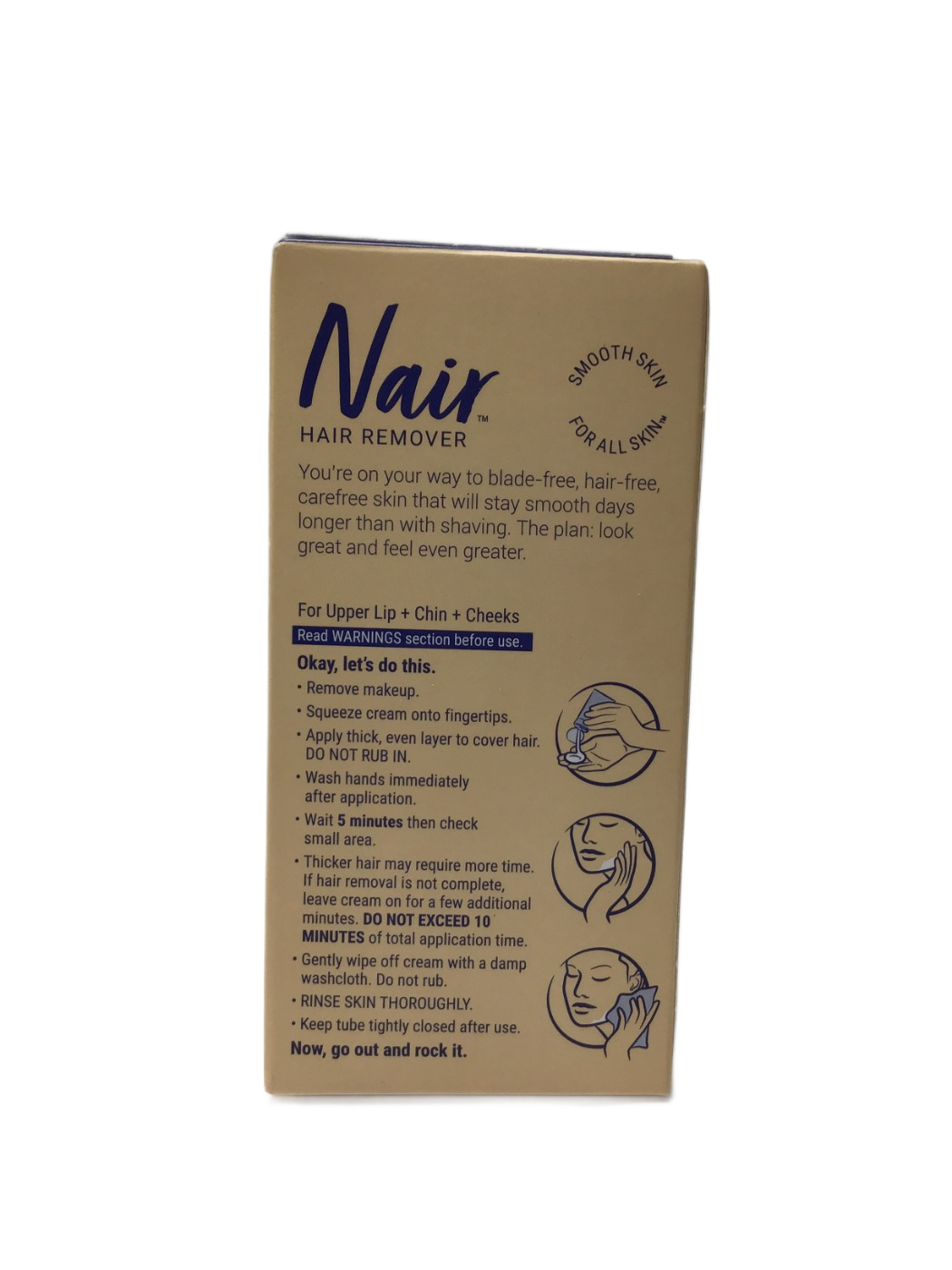 Nair Nair Face Cream Hair Remover Moisturizing Formula with Sweet Almond Oil, 2 oz, photo 3
