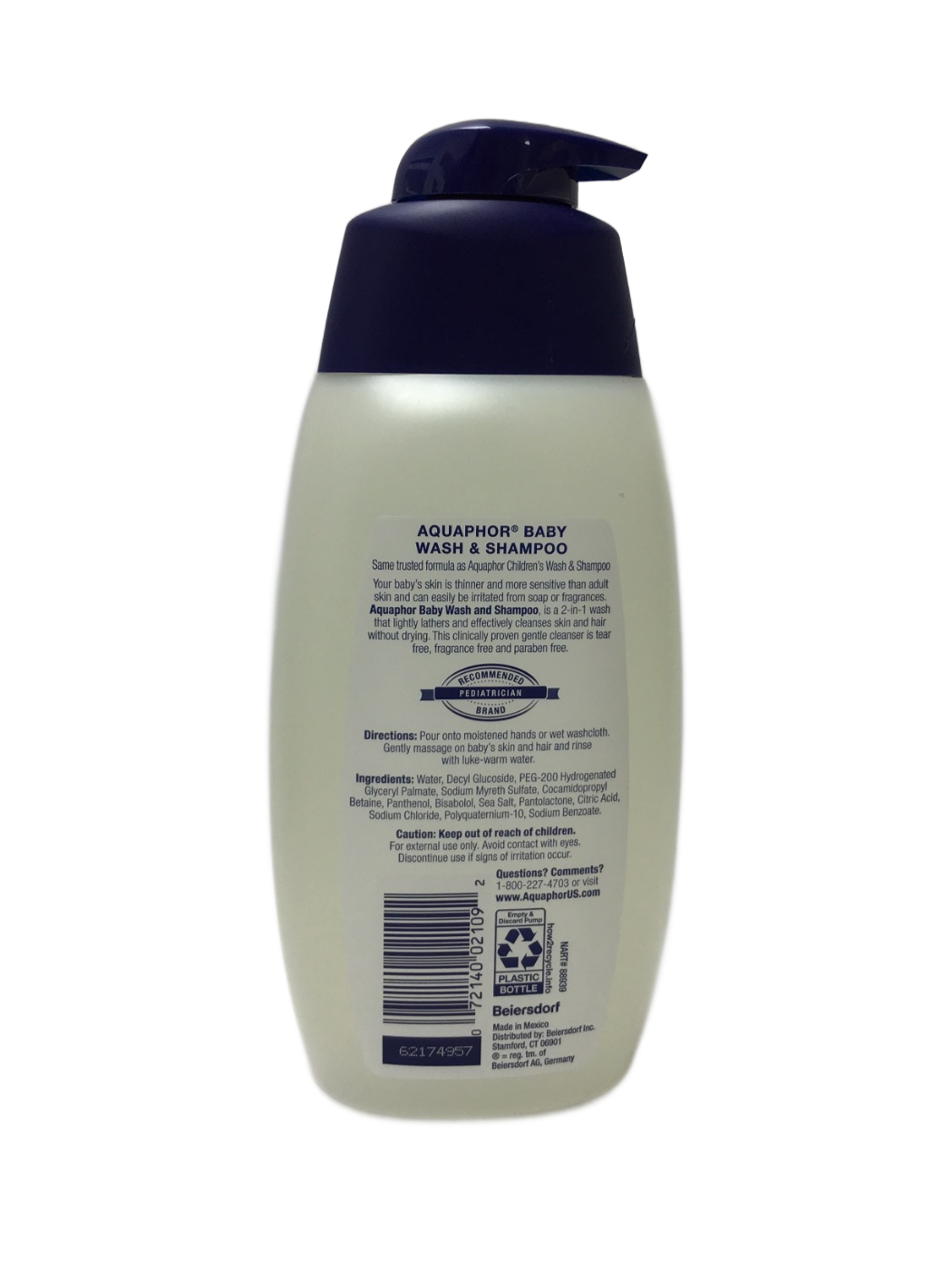 Aquaphor Aquaphor Cleansing Baby Wash & Shampoo, 16.9 fl oz, photo 2