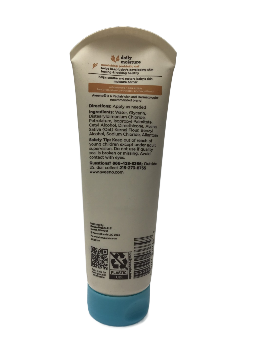 Aveeno Aveeno Baby Daily Moisture Lotion with Prebiotic Oat, 8 oz, photo 2