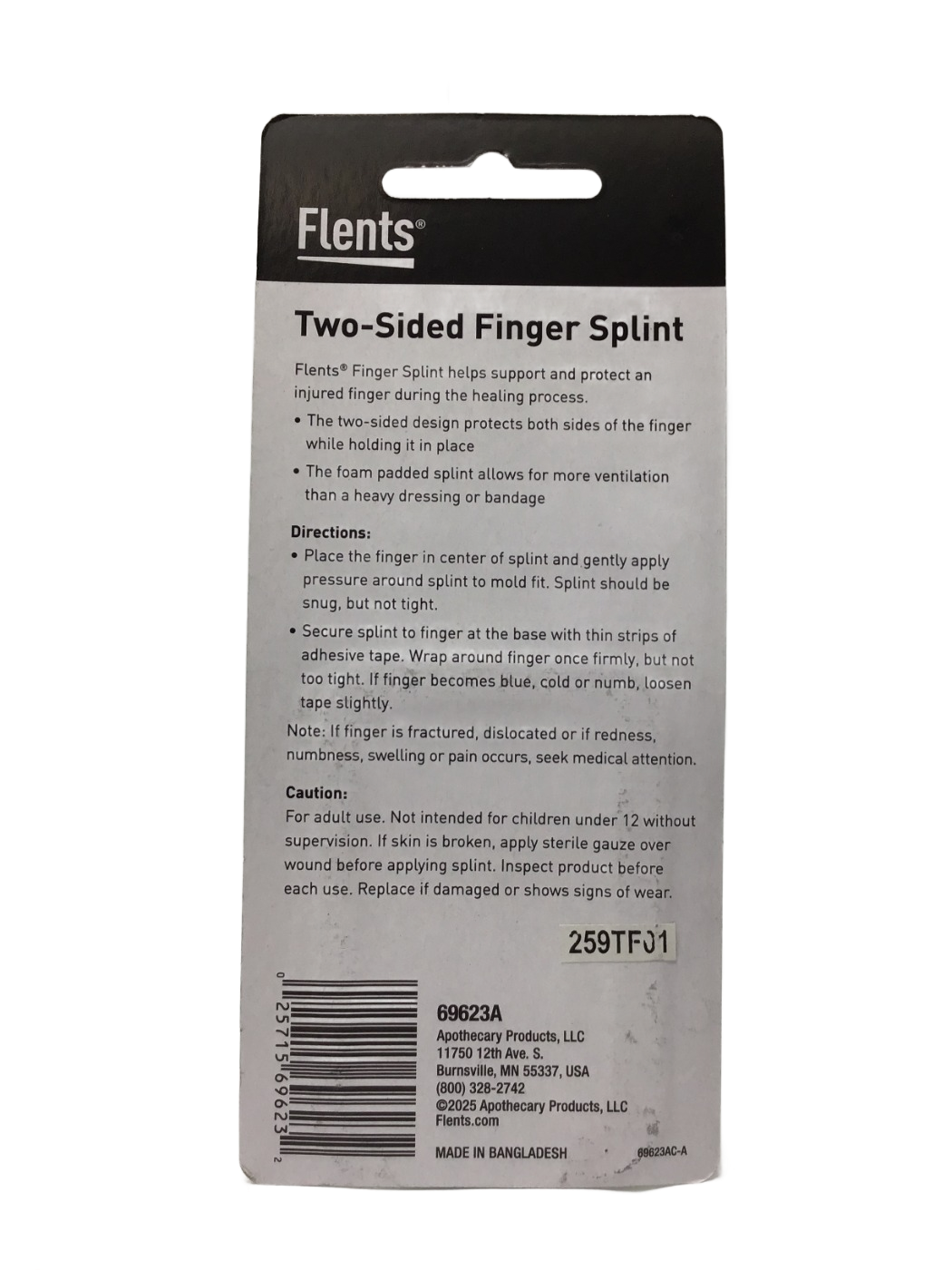 Flents Flents Two-Sided Finger Splint (M), 1 ct, photo 2