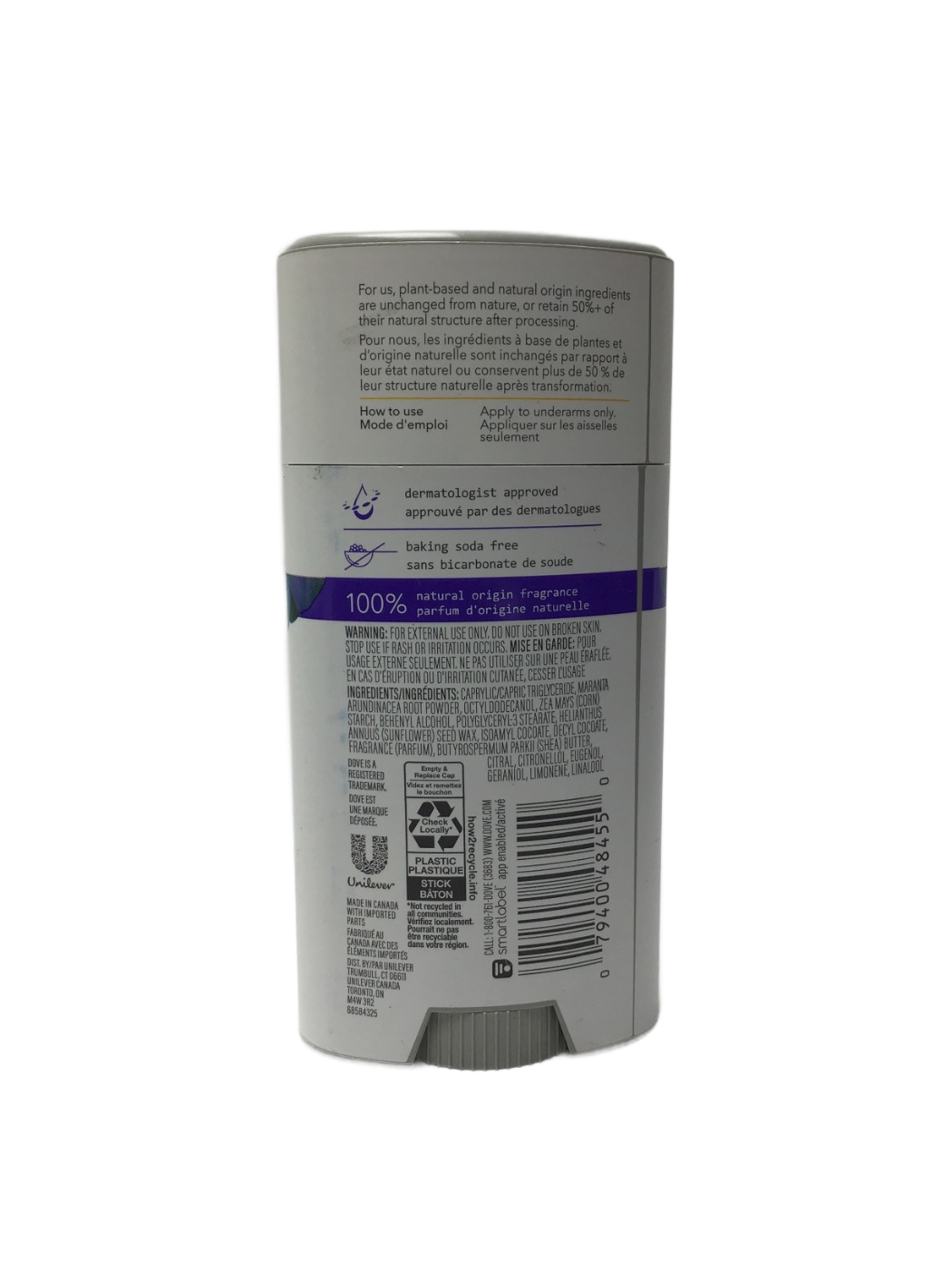 Dove Dove Deodorant Stick, Care By Plants 2.6 oz - SANDALWOOD, photo 4