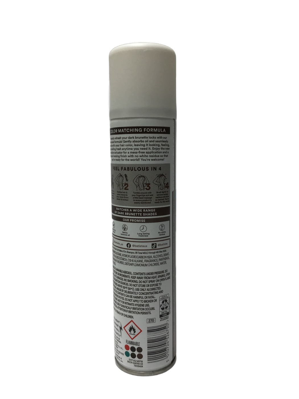 Batiste Batiste Color Dry Shampoo Dark Brunette, 3.81 oz, photo 2
