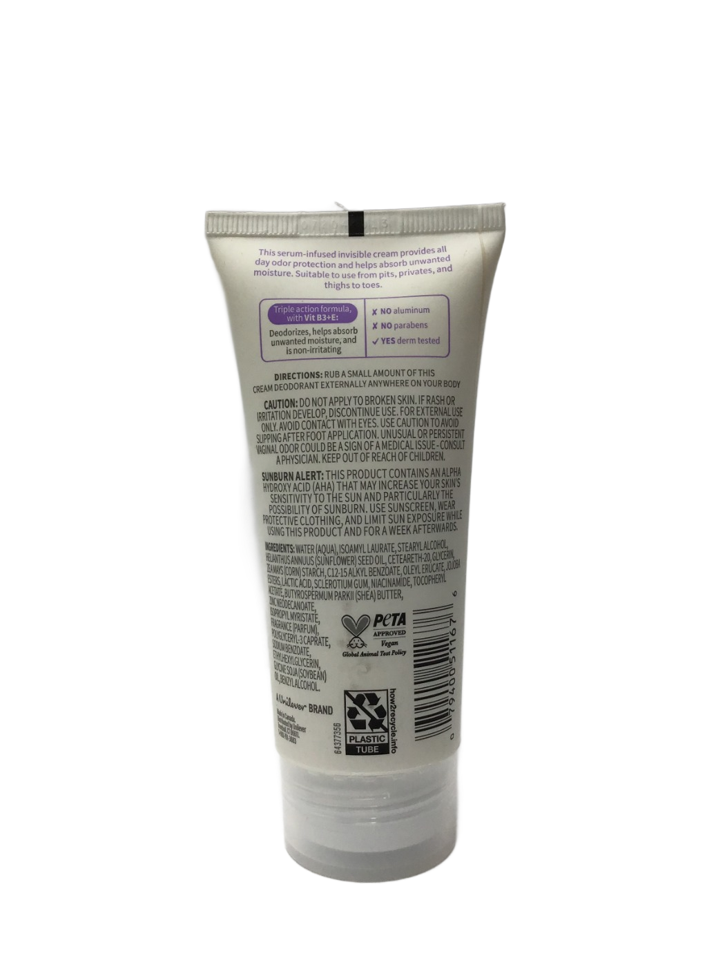 Dove Dove Whole Body Deo Invisible Cream Coconut & Vanilla, 2.5 fl oz, photo 2