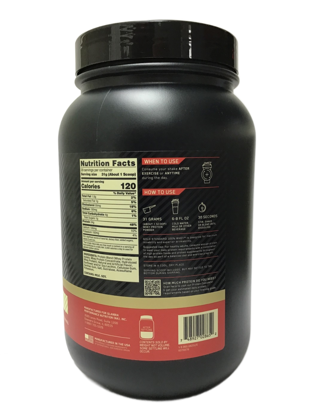 Optimum Nutrition Optimum Nutrition Gold Standard 100% Whey Protein Vanilla Ice Cream, 31.7 oz, photo 2
