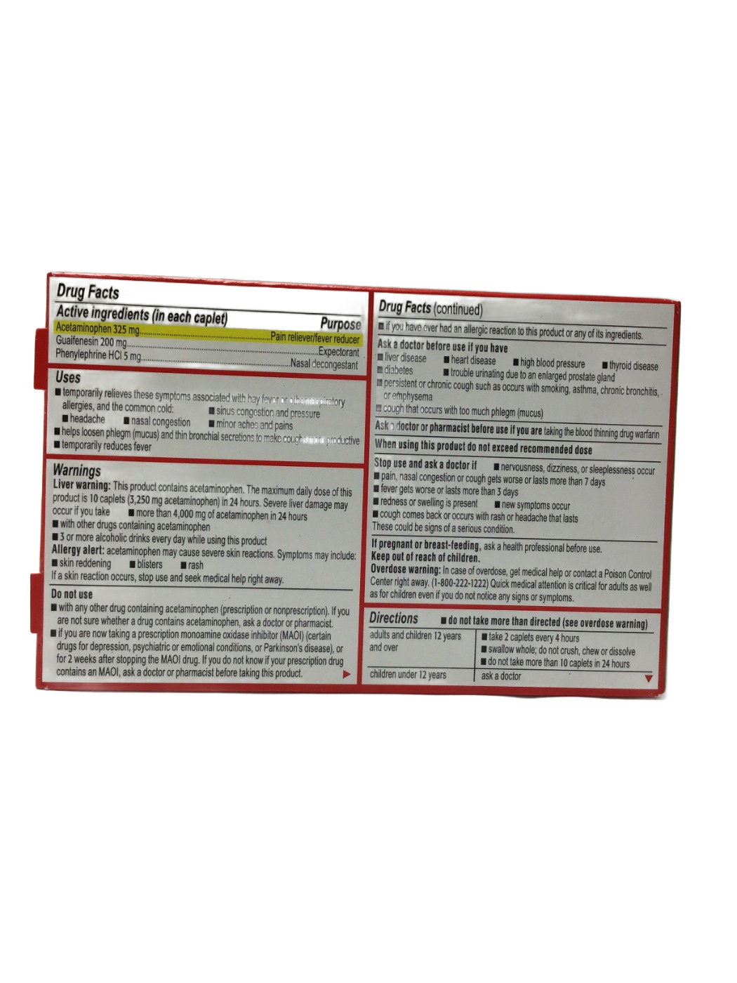 Tylenol Tylenol Sinus Severe Day Non-Drowsy Caplets, 24 ct, photo 2