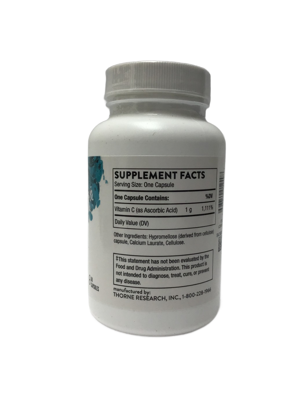 Thorne Thorne Vitamin C 1,000 mg as Ascorbic Acid, 60 ct, photo 2