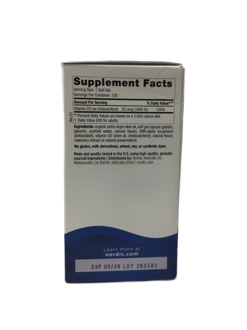 Nordic Naturals Nordic Naturals Vitamin D3 1000 Orange Mini Soft Gels, 120 ct, photo 2