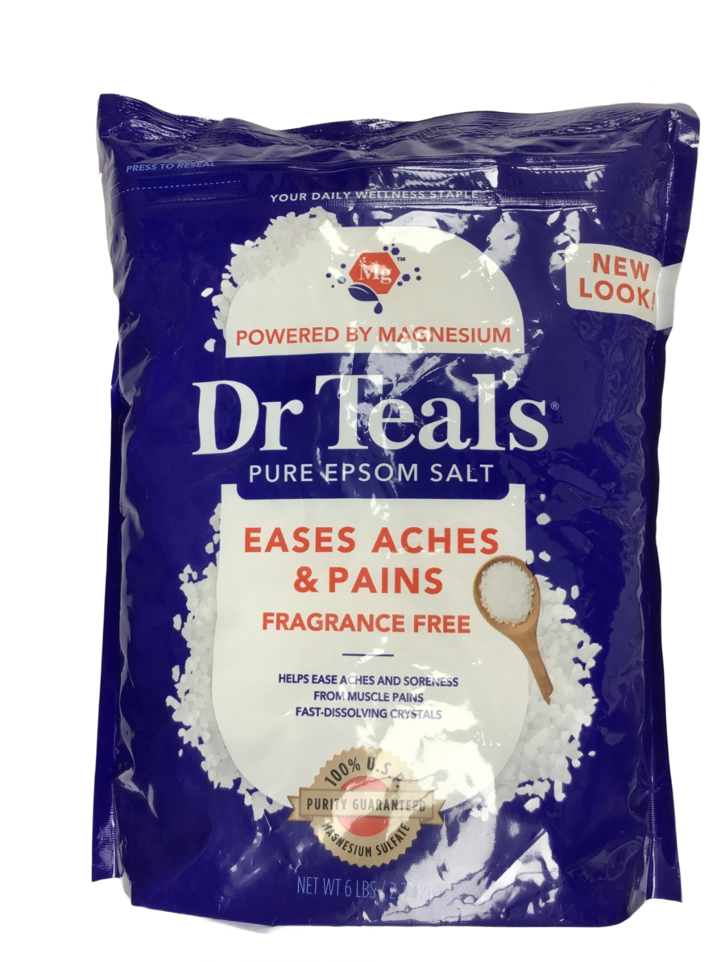 Dr Teal's Dr Teal's Pure Epsom Salt Fragrance Free, 6 lb, photo 1