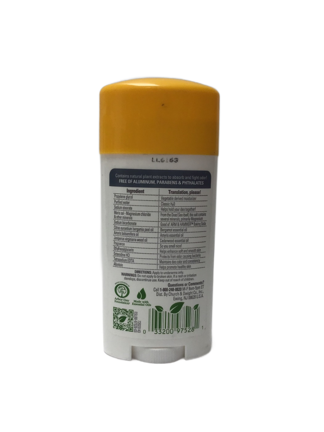 Arm & Hammer Arm & Hammer Essentials with Natural Deodorizers Magnesium Vanilla Sandalwood Deodorant, 2.5 oz, photo 2