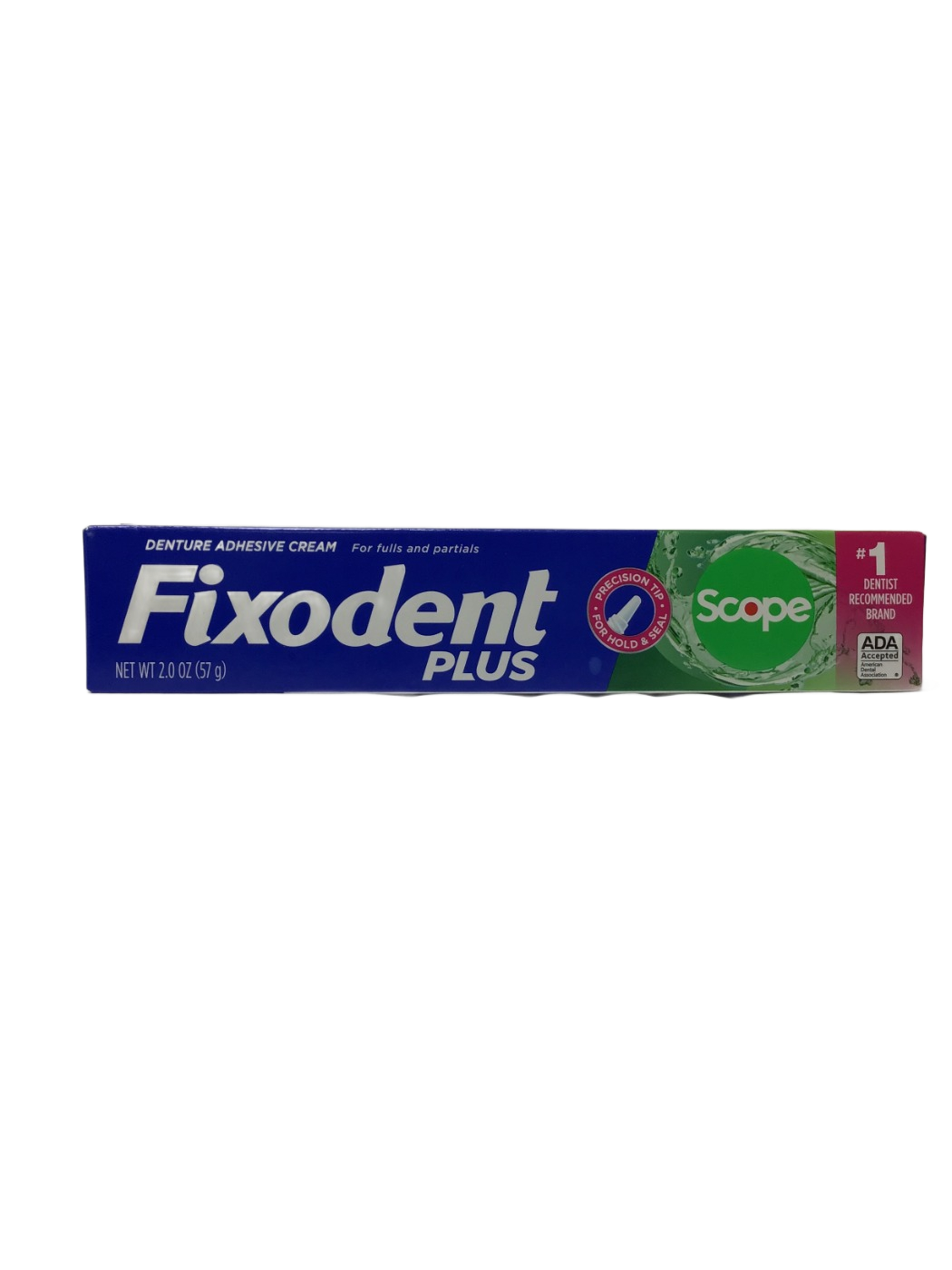 Fixodent Fixodent Plus Scope Denture Adhesive Cream, 2 oz, photo 1