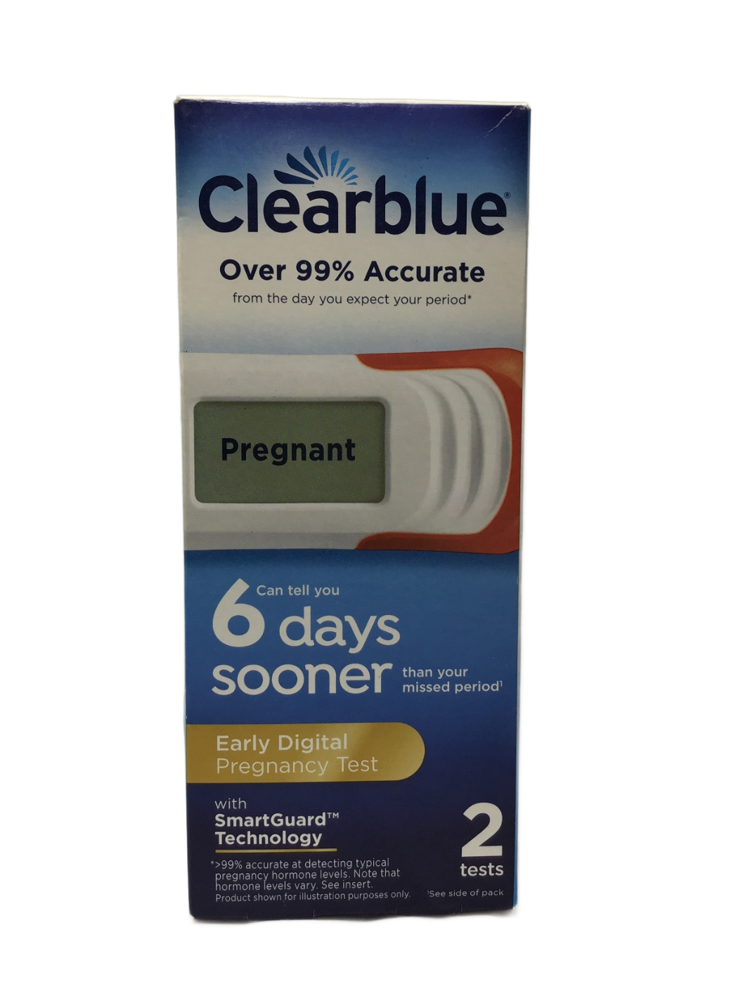 Clearblue Clearblue Early Digital Pregnancy Test with SmartGuard Technology, 2 ct, photo 1