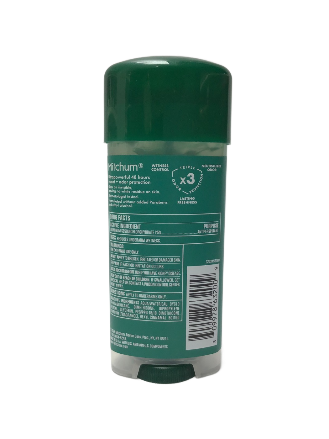 Mitchum Mitchum Men Triple Protection Gel Antiperspirant & Deodorant Unscented, 3.4 oz, photo 2