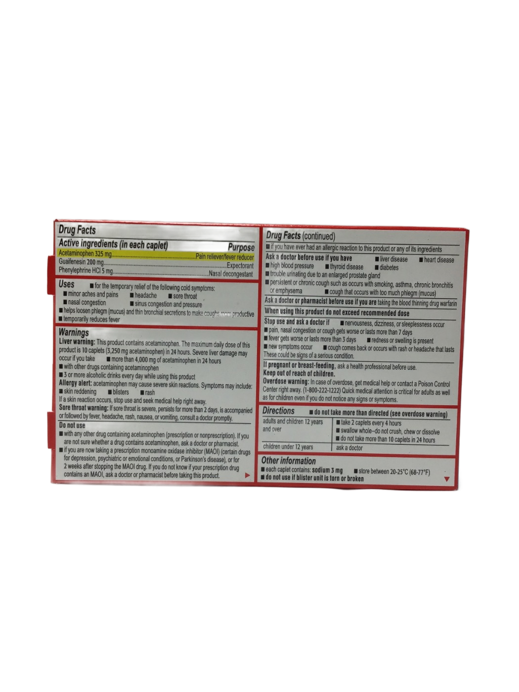 Tylenol Tylenol For Adults Cold + Head Congestion Severe, 24 ct, photo 3