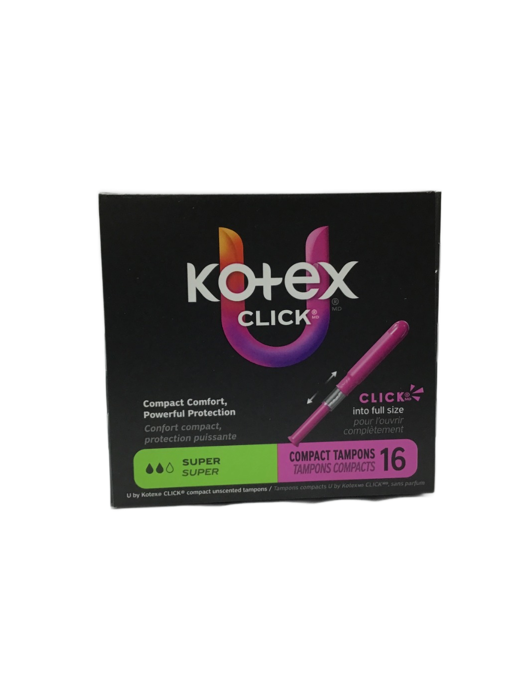U by Kotex U by Kotex Click Compact Tampons Super, 16 ct, photo 1