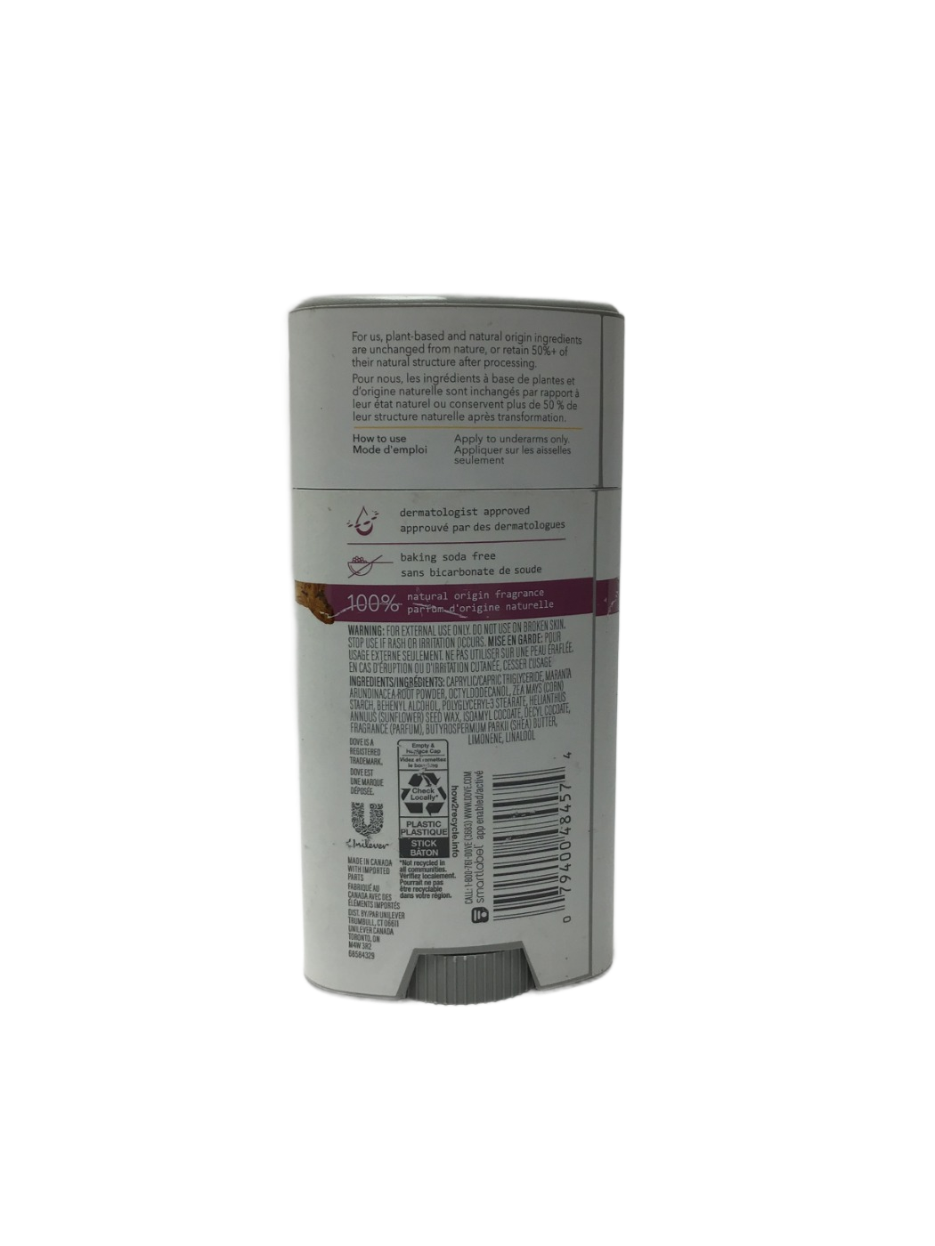Dove Dove Deodorant Stick, Care By Plants 2.6 oz - SANDALWOOD, photo 2