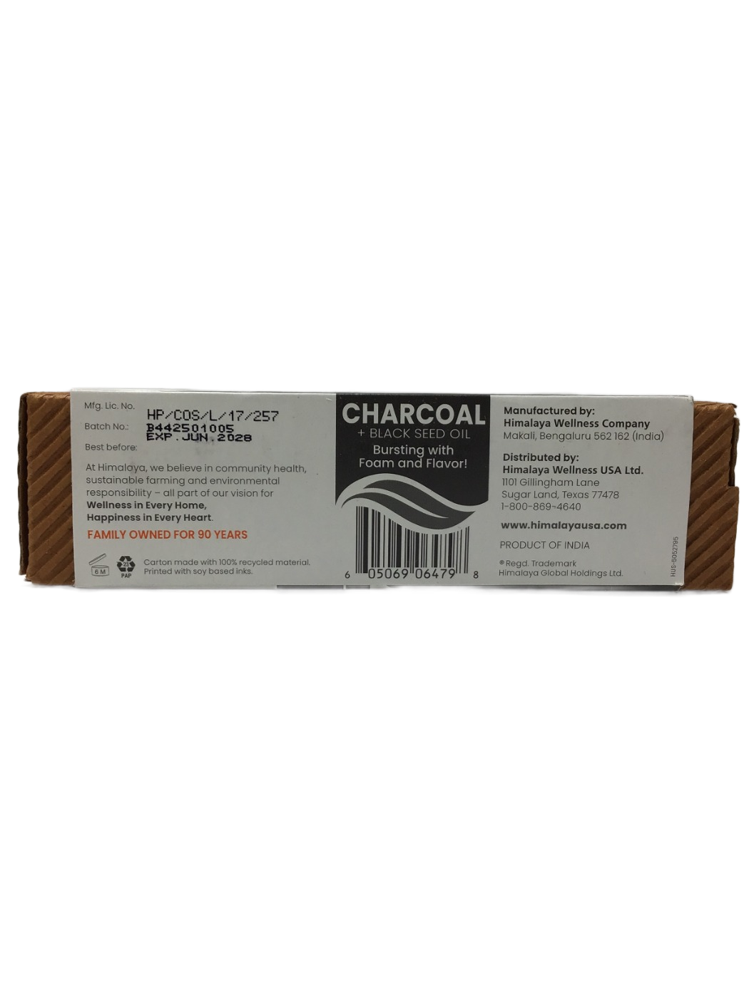 Himalaya Botanique Himalaya Botanique Whitening Antiplaque Toothpaste Charcoal + Black Seed Oil Mint, 4 oz, photo 3
