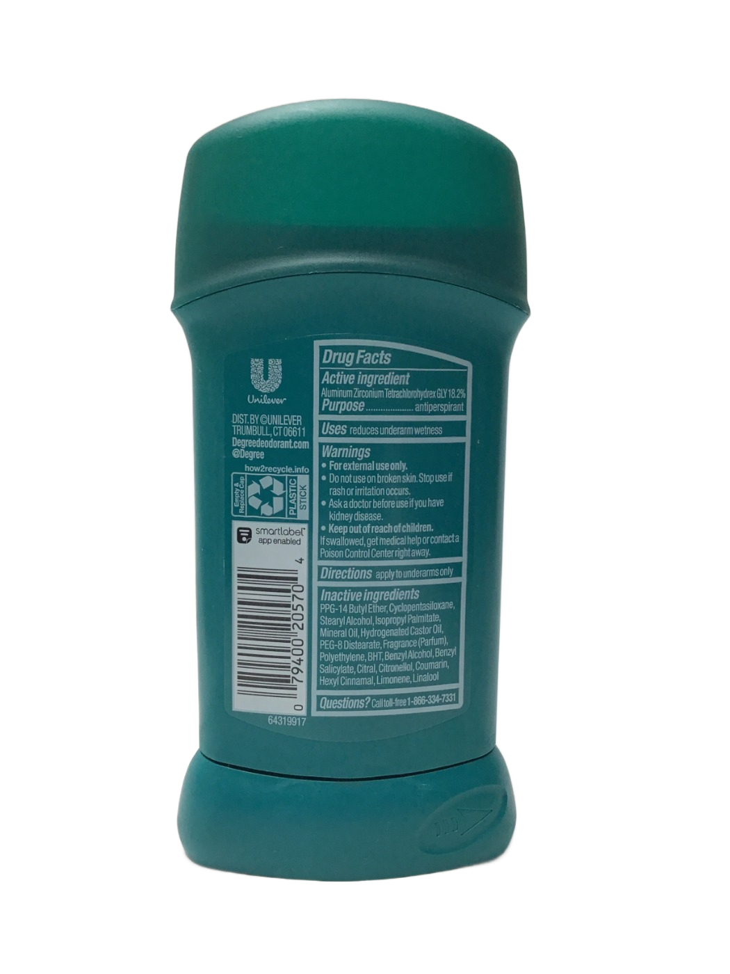 Degree Degree Cool Comfort 48H Antiperspirant Deodorant, 2.7 oz, photo 2