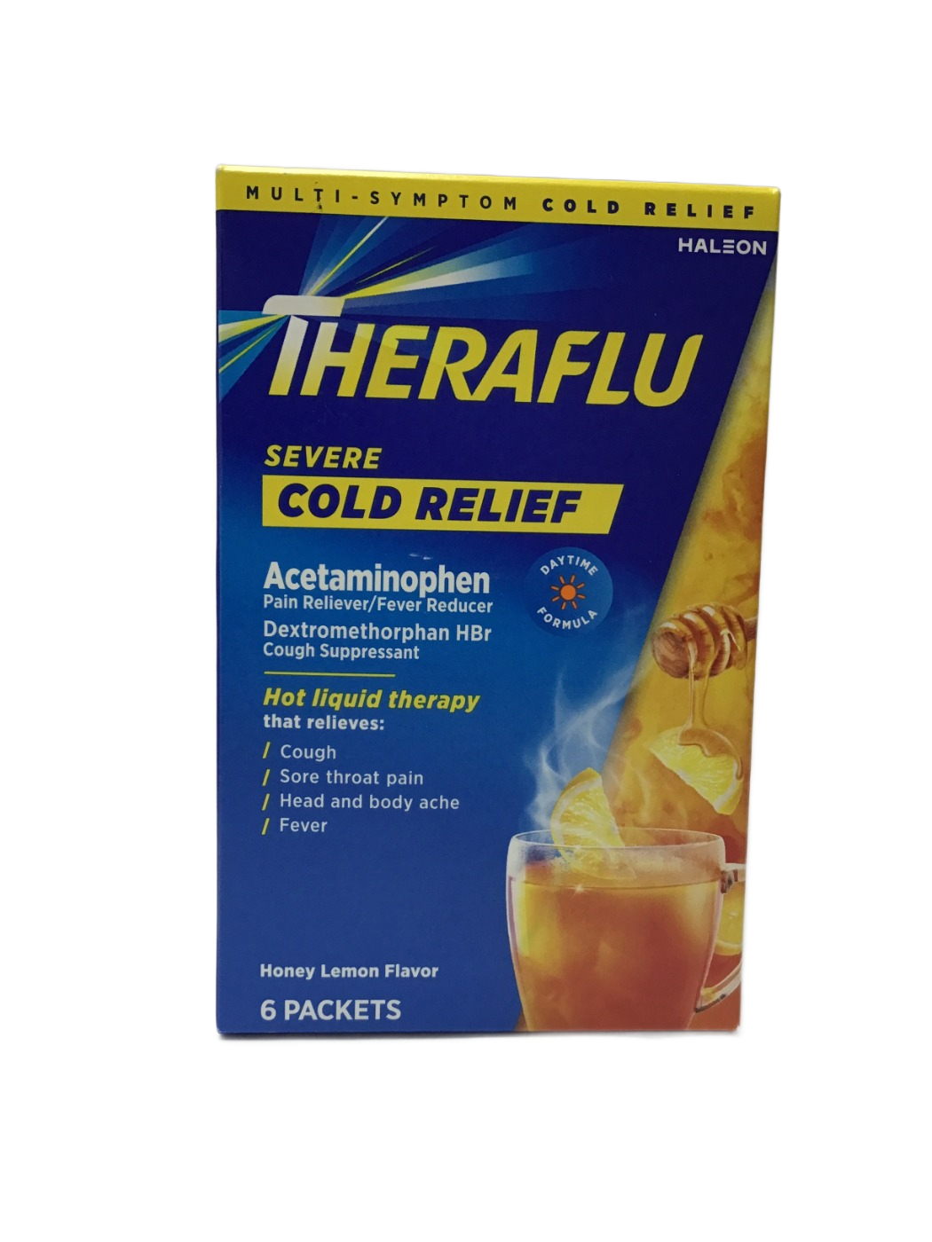 Theraflu Theraflu Severe Cold Relief Daytime Formula Honey Lemon Flavor, 6 ct, photo 1