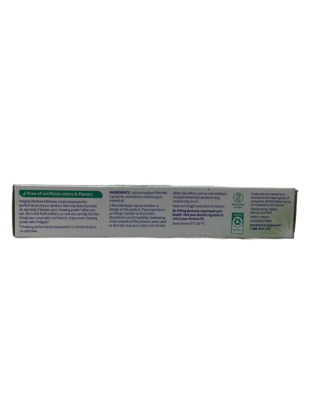 Super Poligrip Super Poligrip Free Denture Adhesive Cream, 2.4 oz, photo 3