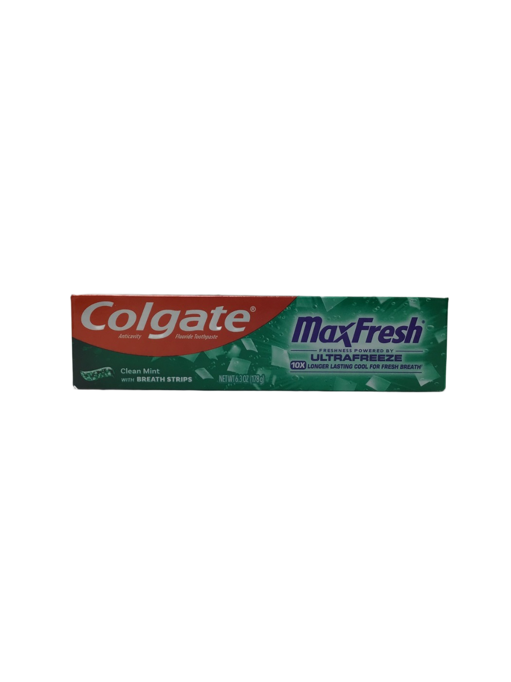 Colgate Colgate MaxFresh Clean Mint with Breath Strips Anticavity Fluoride Toothpaste, 6.3 oz, photo 1