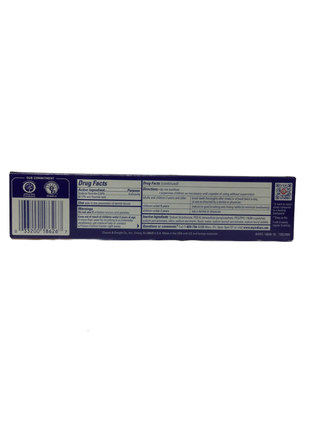 Arm & Hammer Arm & Hammer Advance White Anticavity Fluoride Toothpaste Clean Mint, 6 oz, photo 2
