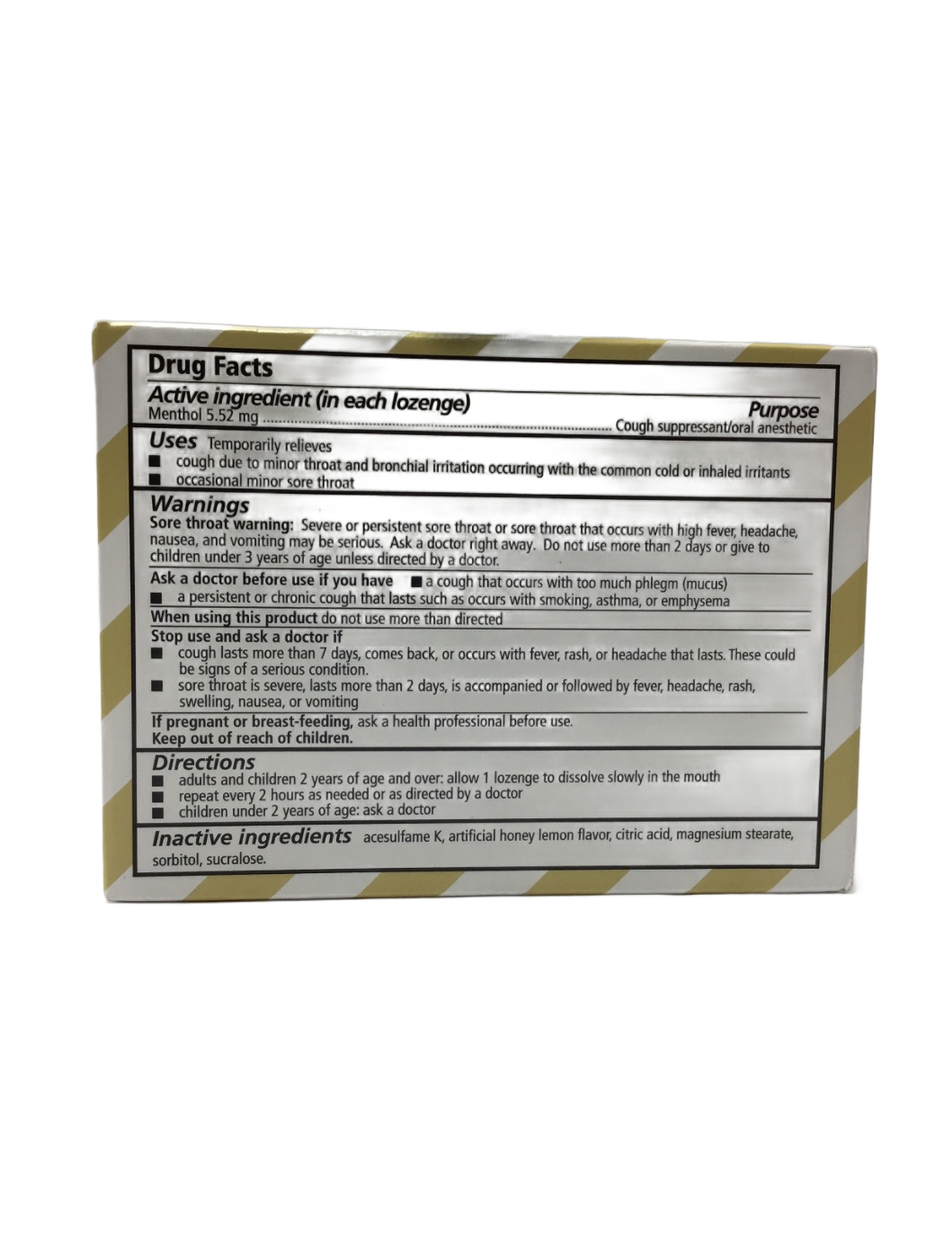 Fisherman's Friend Fisherman's Friend Sugar Free Honey-Lemon Menthol Cough Suppressant/Oral Anesthetic Lozenges, 40 ct, photo 3