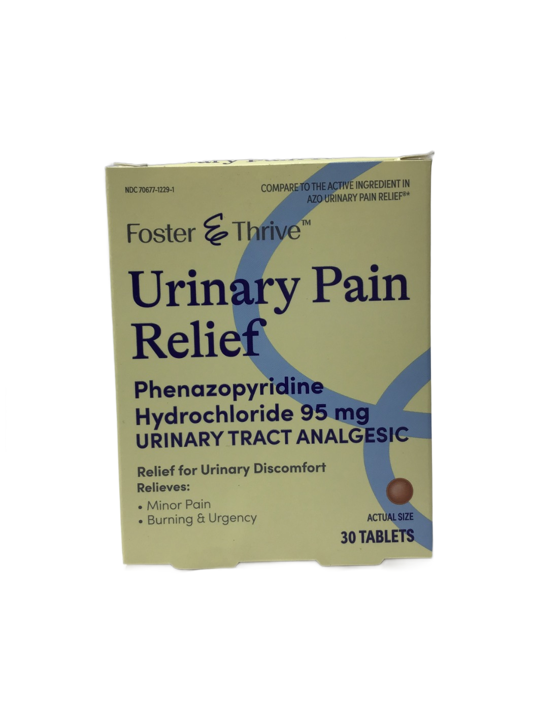 Foster & Thrive Foster & Thrive Urinary Pain Relief Phenazopyridine Hydrochloride 95 mg, 30 ct, photo 1