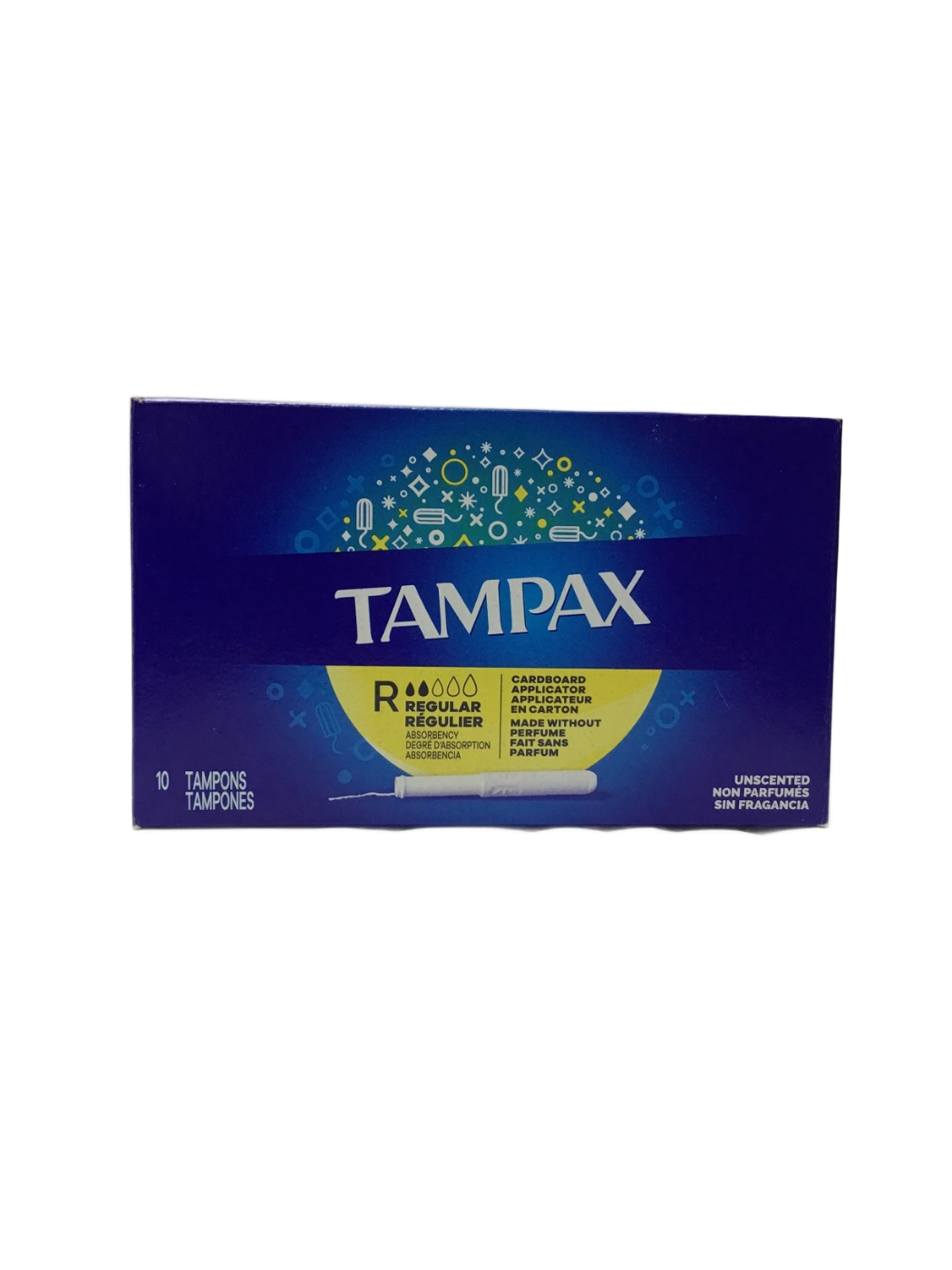 Tampax Tampax Cardboard Applicator Tampons Regular Absorbency Unscented, 10 ct, photo 1