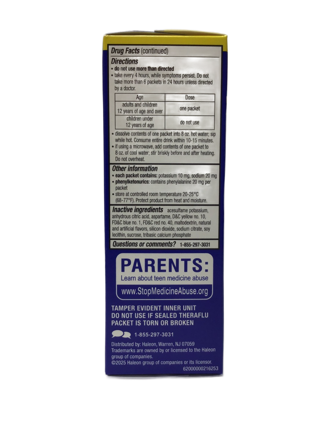 Theraflu Theraflu Severe Cold Relief Daytime Formula Honey Lemon Flavor, 6 ct, photo 2