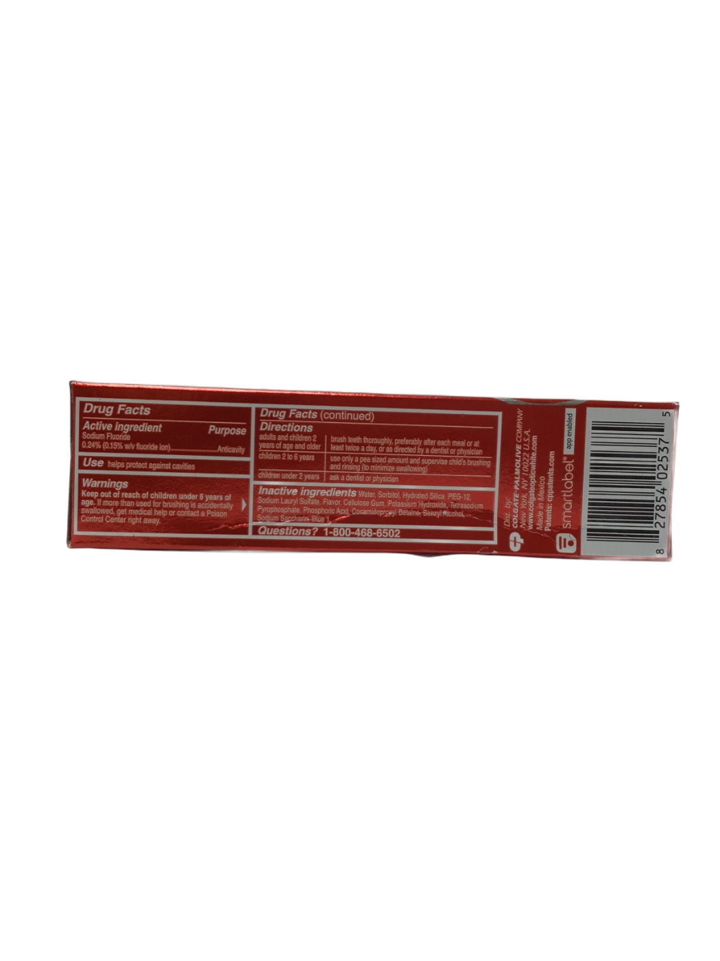 Colgate Colgate Optic White Stain Fighter Fresh Mint Gel Anticavity Fluoride Toothpaste, 3.8 oz, photo 3